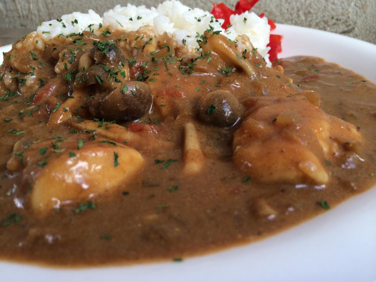 チキンとキノコの豆乳カレー