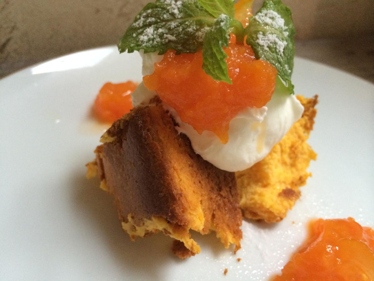 人参と柚子のチーズケーキ