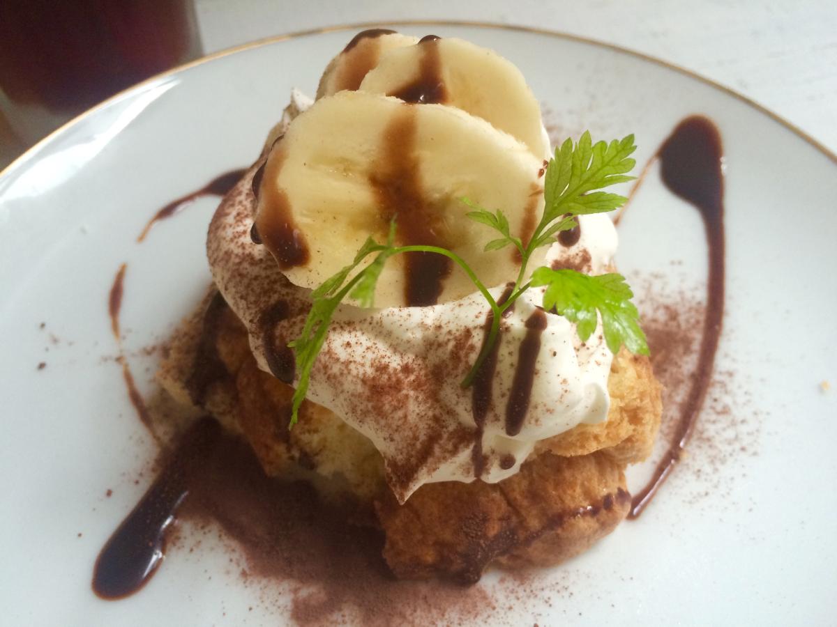 チョコとバナナのシフォンケーキ