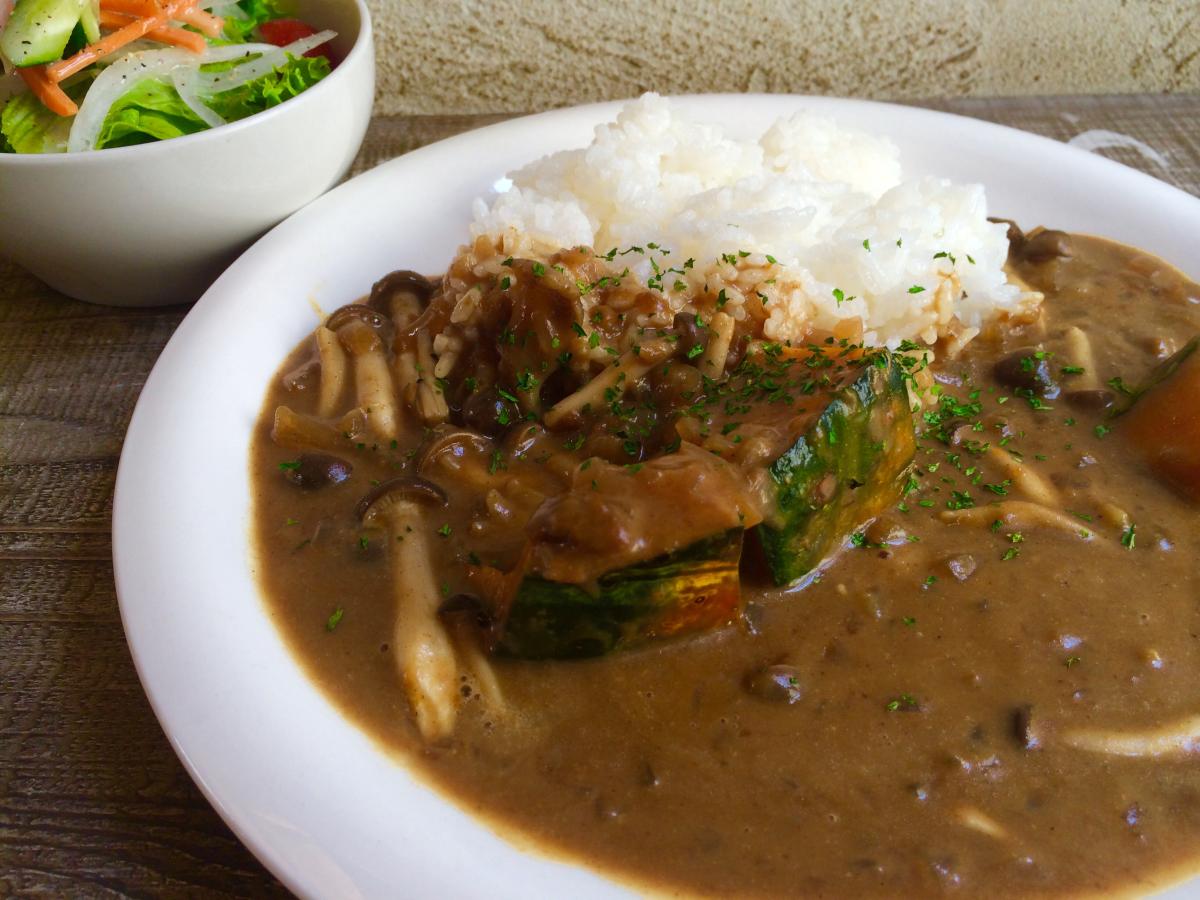 かぼちゃとキノコのクリームカレー