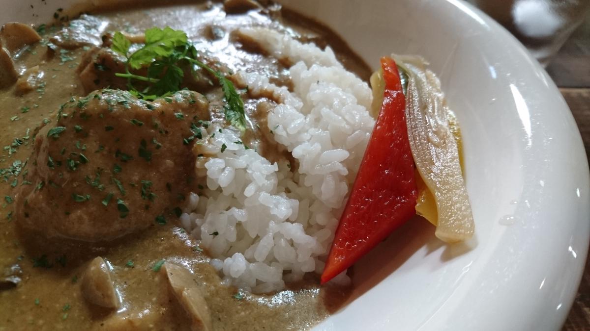  チキンときのこの豆乳カレー 74 -2